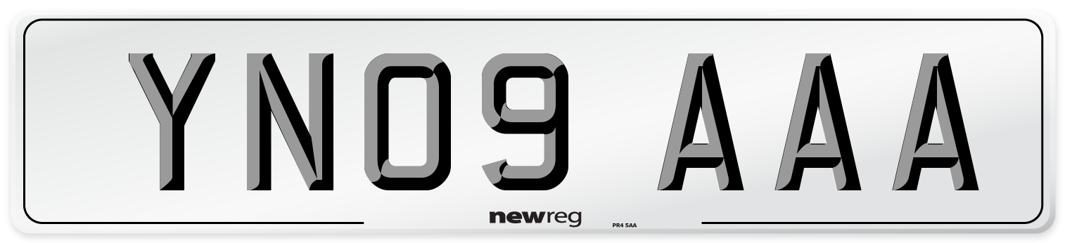 YN09 AAA Number Plate from New Reg